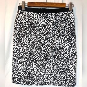 Ann Taylor Petite Cheetah Print Skirt, 2P